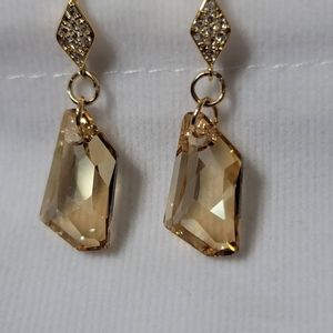 Taupez Swarovski Crystal earrings